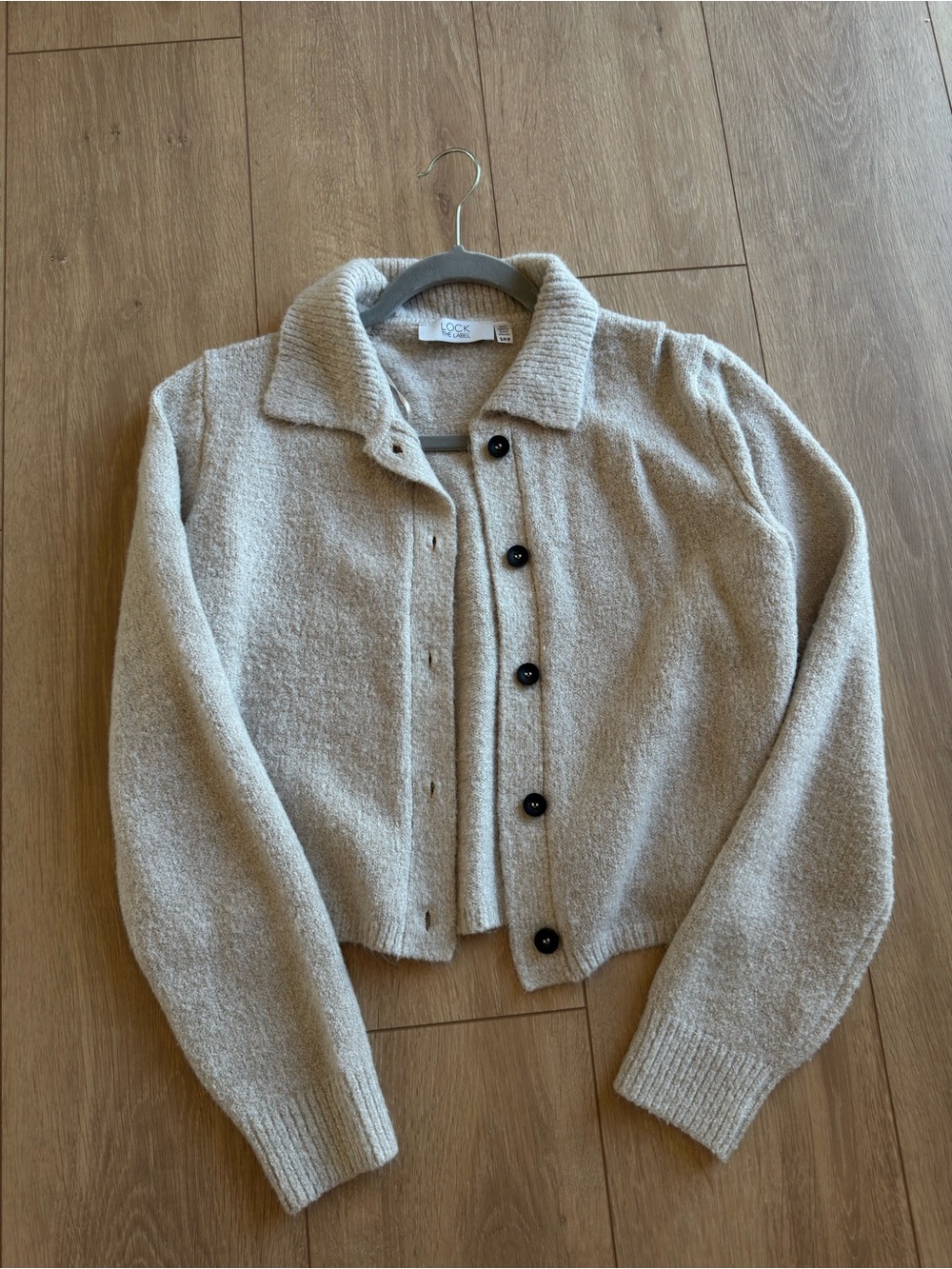 Soft Cream Teddy Jacket with Button Front